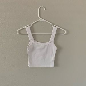 simple white crop top